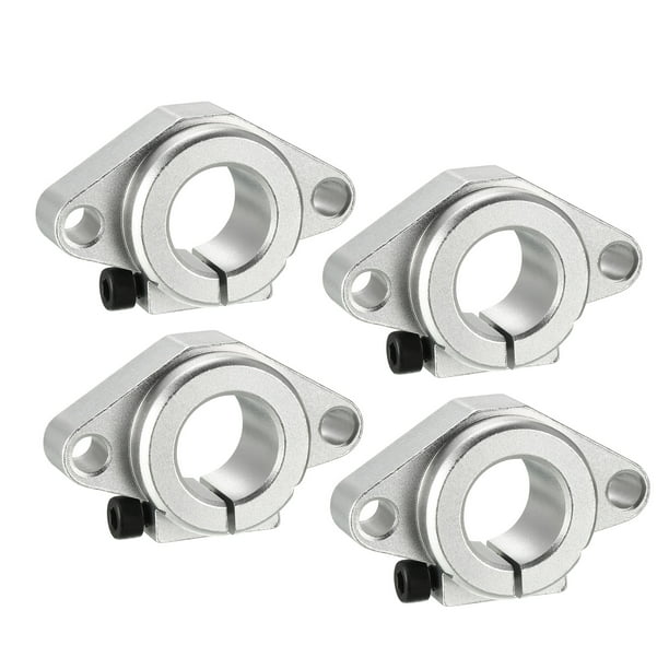 uxcell 4PCS SHF16 Aluminum Linear Motion Rail Clamping Rod Rail Guide Support for 16mm Diameter Shaft 